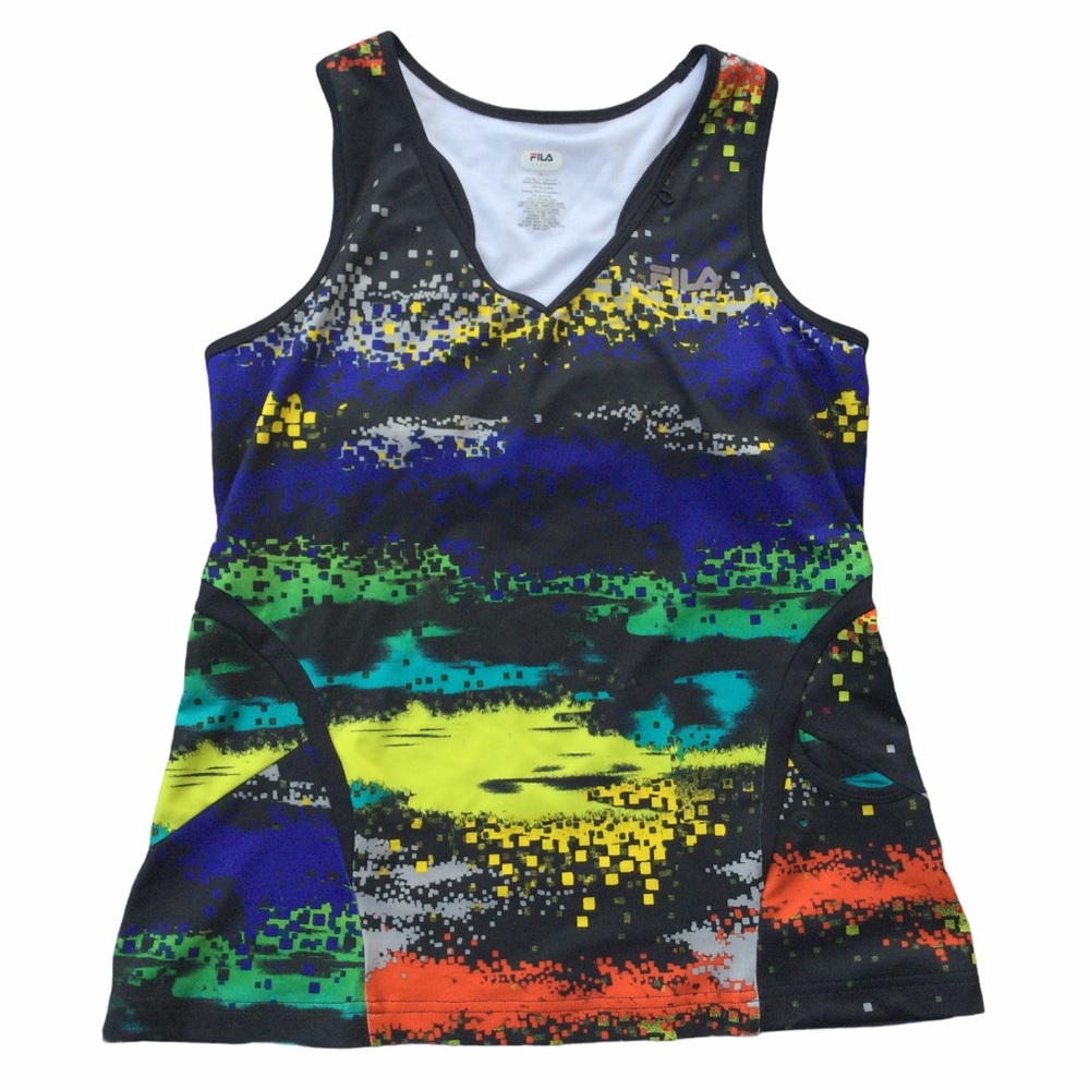 Large FILA Sport Tank Top Women Multi Colored
